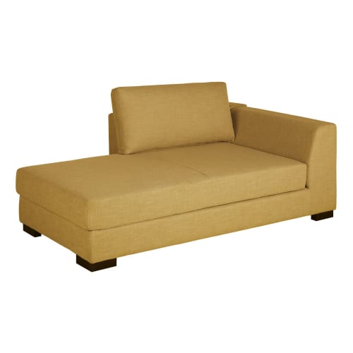 Sofas und sessel Modulsofa und Sofa Eckelemente | Longchair mit Bettkasten rechts für modulares Sofa, gelb - IW58298