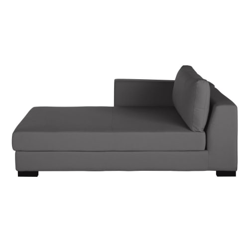 Sofas und sessel Modulsofa und Sofa Eckelemente | Longchair mit Bettkasten und Ecke links für modulares Sofa, schiefergrau - VJ26562