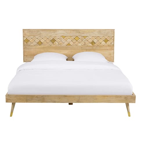 Mango Wood Bed 160 X 200 Salome, Bed Frame 200 X 160