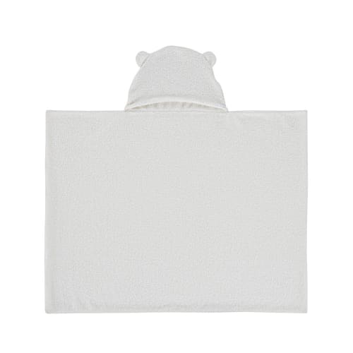 Capa de baño para bebé de algodón blanco con cabeza de gato 80x80 LILA