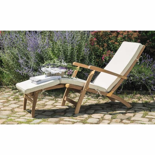 Jardin Bains de soleil et chaises longues | Matelas pour chaise longue écru - UN87717