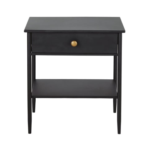 matte black bedside table