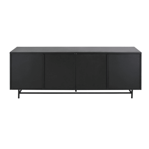 Furniture Sideboards | Matte black metal sideboard with 4 doors - AZ89058