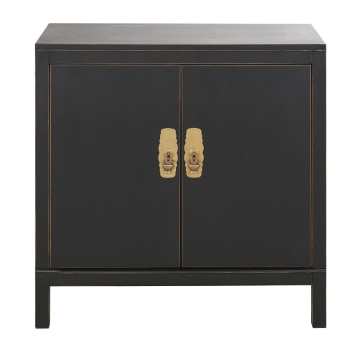 Furniture Sideboards | Matte black sideboard with 2 doors - GY85895