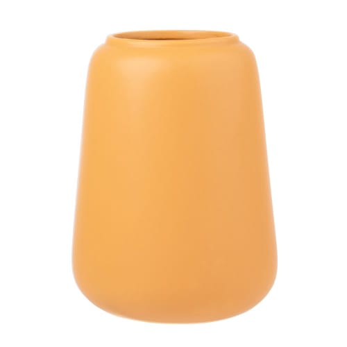 Matte Mustard Yellow Vase H18 Maisons du Monde