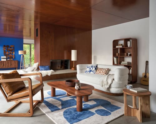Muebles Mesas auxiliares | Mesa auxiliar de madera de mango, acacia y margosa marrón - IW10960