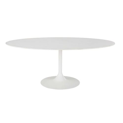 Tablero de mesa profesional redondo de mármol blanco, 2/4 personas