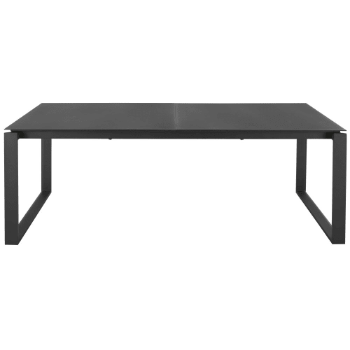 Balcón mesa 90x90x74 cm mesa de cristal Chicreat mesa de aluminio vidrio mesa de jardín gris / negro ca 