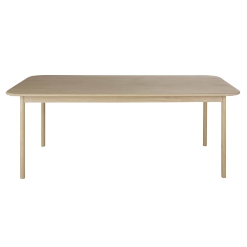 Mesa rectangular de madera en beige 200 x 100