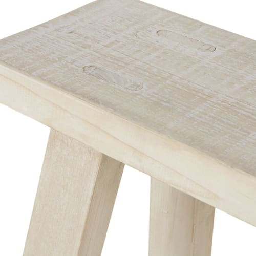 Muebles Mesas auxiliares | Mesita alta decorativa de madera de roble reciclada - OP93522