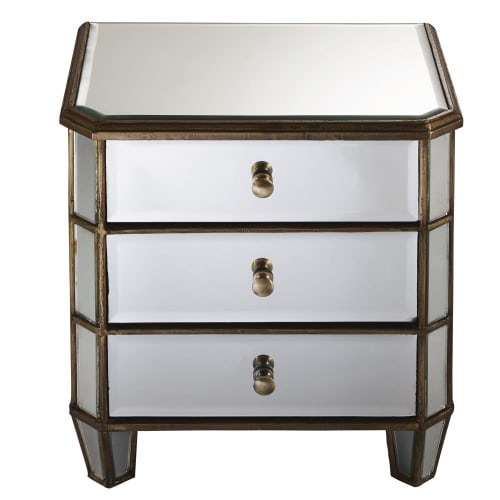 Mesitas De Noche De Espejo / MESITA DE NOCHE RUSTICA A LA CERA en