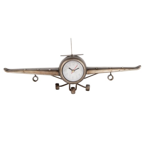 Metal Aeroplane Desk Clock 47x19 Maisons Du Monde