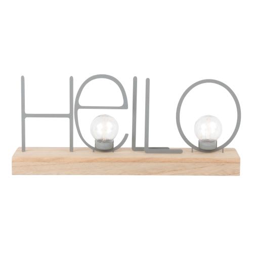 Metal Hello LightUp Word Wall Art Maisons du Monde