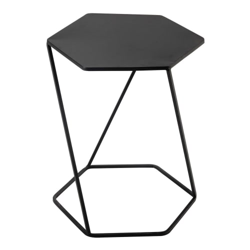 metal side table in black W 45cm