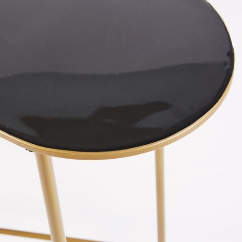 Möbel Konsolen- und Wandtische | Metallkonsole, goldfarben und schwarz - GB17551