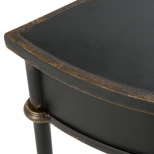 Möbel Konsolen- und Wandtische | Metallkonsole mit 1 Schublade, schwarz - ET62031