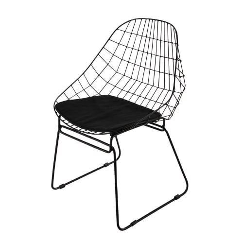 Garten Gartenstühle | Metallstuhl, schwarz - TL33761