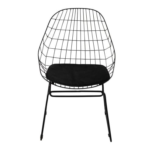 Garten Gartenstühle | Metallstuhl, schwarz - TL33761