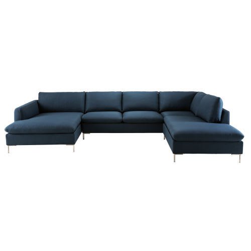 Midnight Blue 7 Seater Corner Sofa
