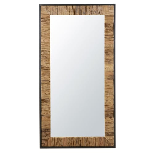Miroir Bicolore En Metal Noir 90x165 Zanzibar Maisons Du Monde