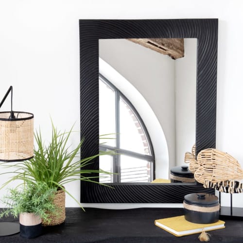 Miroir en bois de manguier marron 55x75 | Maisons du Monde