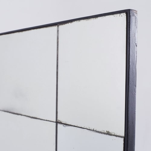 Déco Miroirs | Miroir en métal noir effet vieilli 100x161 - GL31282