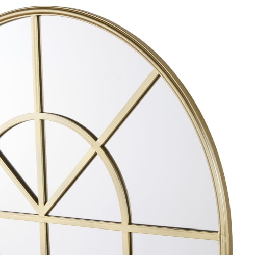 Miroir fenêtre arche en métal doré 90x140 TIARA