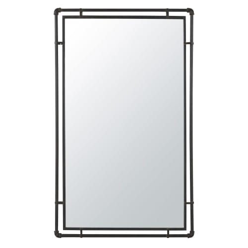Déco Miroirs | Miroir indus en métal noir 80x130 - PJ36381