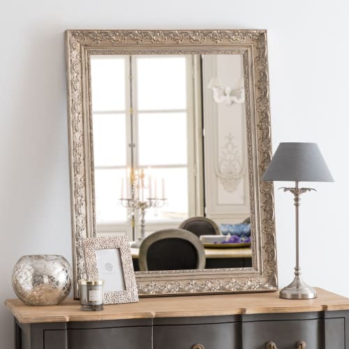 Grand miroir rectangulaire à moulures irisées 90x180 VALENTINE