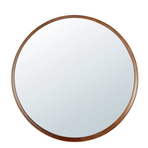 Déco Miroirs | Miroir rond en hêtre D120 - QX72094
