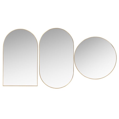 Miroirs en métal doré (x3) 20x35 | Maisons du Monde