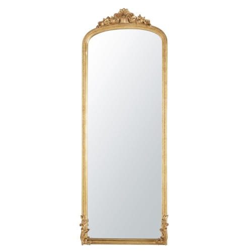 Mirror with gold-coloured mouldings 167.5 x 64 cm