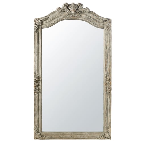 Decor Mirrors | Mirror with Grey Mango Wood Mouldings 123x220 - SE38134