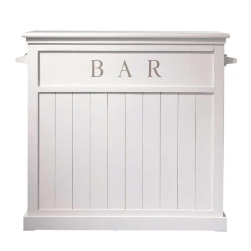 Mobile bar bianco in legno L 120 cm