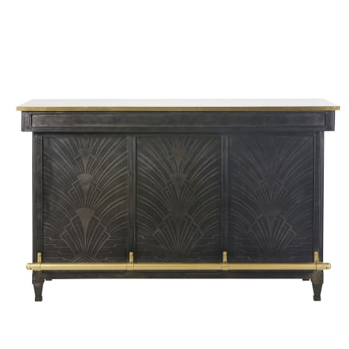 Mobile da bar color ottone e nero Gotham | Maisons du Monde