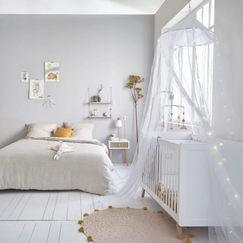 Mobile Musical Bebe En Coton Rose Et Blanc Lou Maisons Du Monde