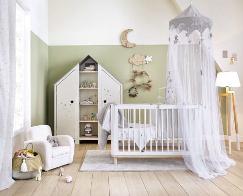 Mobile Musical Pour Bebe En Coton Gris Et Blanc Celeste Maisons Du Monde