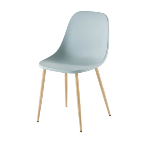 Moderner blau-grauer Stuhl