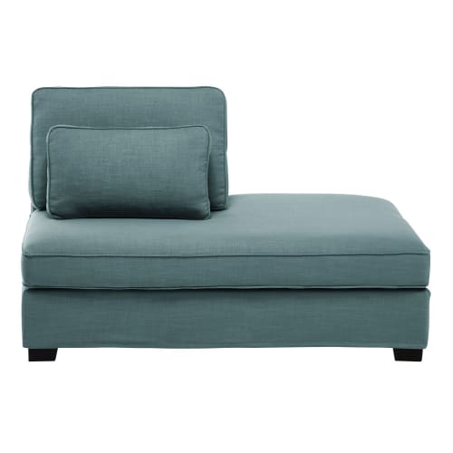 Sofas und sessel Chaiselongue | Modulare Chaiselongue mit Armlehne rechts, petrolblau - HK38055