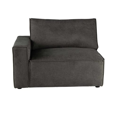 Sofas und sessel Modulsofa und Sofa Eckelemente | Modulare Sofa-Armlehne links aus Stoff, grautaupe - RC29508