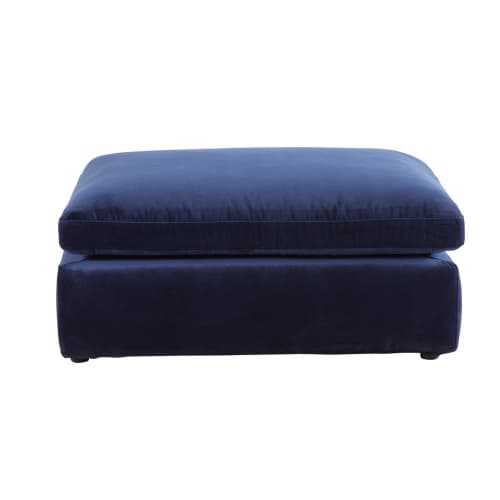 Sofas und sessel Sitzsäcke | Modularer Sofahocker, nachtblauer Samtbezug - IV55880