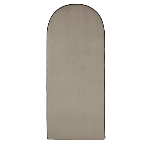 Moduleerbaar hoofdeinde van grijs velours voor professioneel gebruik 60 x 140,5 cm