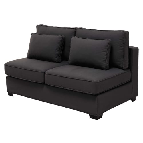 Módulo de sofá sin brazos de algodón gris pizarra An.151 Milano