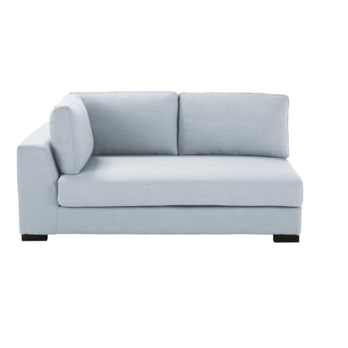 Módulo para sofá-cama com braço à esquerda de 2 lugares azul-gelo Terence |  Maisons du Monde