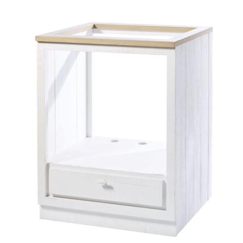 Mueble bajo de cocina para horno blanco con 1 cajón Embrun | Maisons du