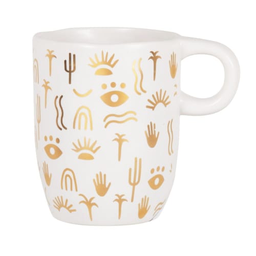 Art de la table Bols, tasses et mugs | Mug en grès gris à motifs - US10999