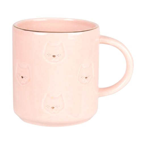 Mug En Porcelaine Rose Motifs Chats Kitten Maisons Du Monde