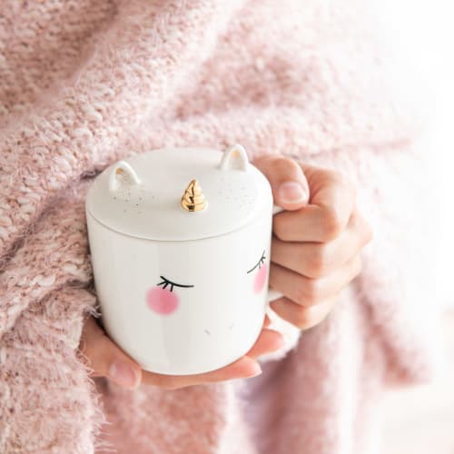 Mug tasse à café et a thé blanche Licorne-vaudoise