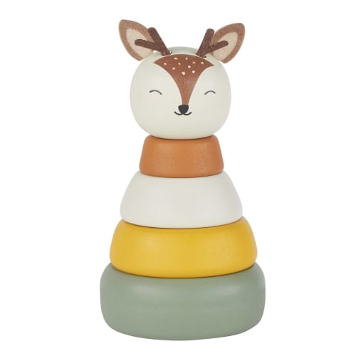 Kids Early learning toys | Multicoloured deer early learning ring pyramid - TB99777