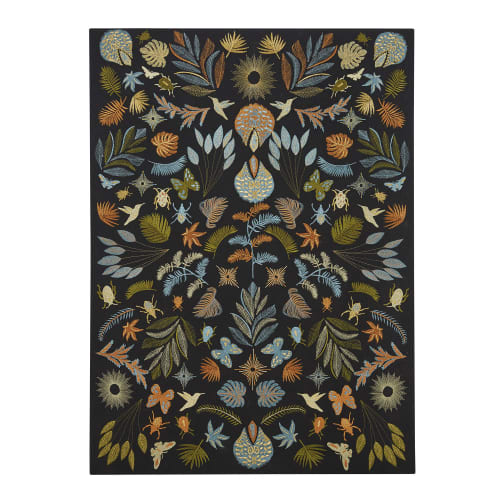 Multicoloured embroidered wall decoration 71x97